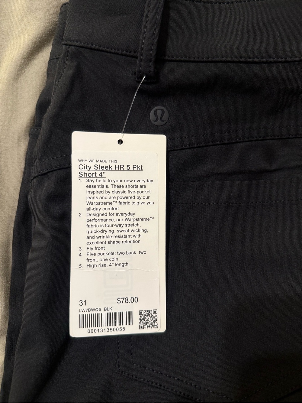 lululemon athletica City Sleek HR 5 Pkt Short - Black